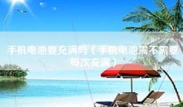 手机电池要充满吗（手机电池需不需要每次充满）