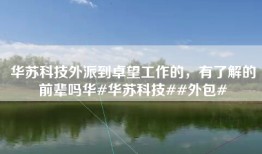 华苏科技外派到卓望工作的，有了解的前辈吗华#华苏科技##外包#