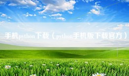 手机python下载（python手机版下载官方）
