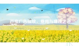 百度广告投放，费用与赚钱之道