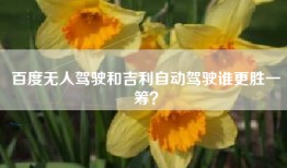 百度无人驾驶和吉利自动驾驶谁更胜一筹？