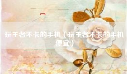 玩王者不卡的手机（玩王者不卡的手机便宜）