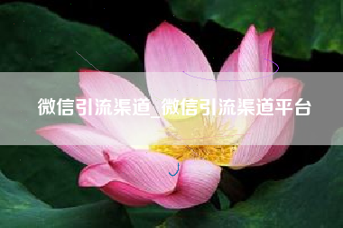 微信引流渠道_微信引流渠道平台