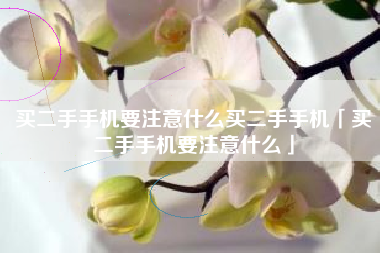 买二手手机要注意什么买二手手机「买二手手机要注意什么」