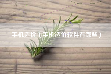 手机造价（手机造价软件有哪些）