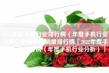 2022年度手机行业排行榜（年度手机行业分析）中国手机销量排行榜「2022年度手机行业排行榜（年度手机行业分析）」